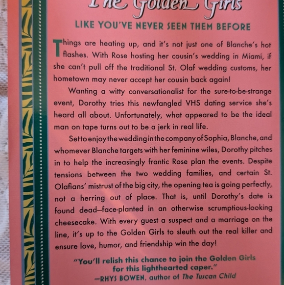 Golden Girls Murder by Cheesecake Book - Picture 2 of 6